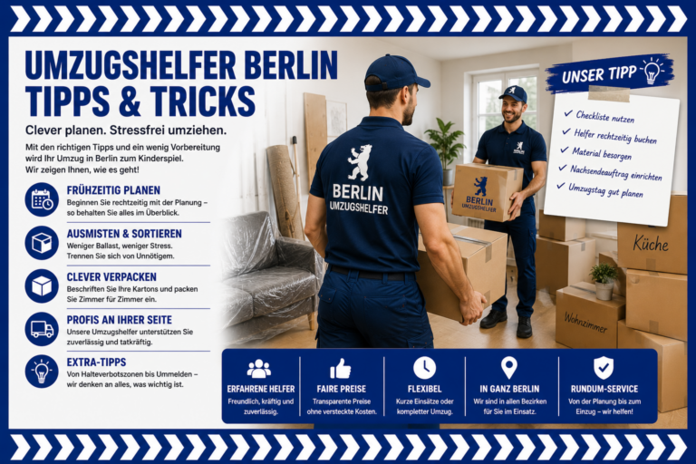 Umzugshelfer Tipps und Tricks von Berlin Umzugshelfer mit Hinweis auf praktische Umzugstipps für Berlin