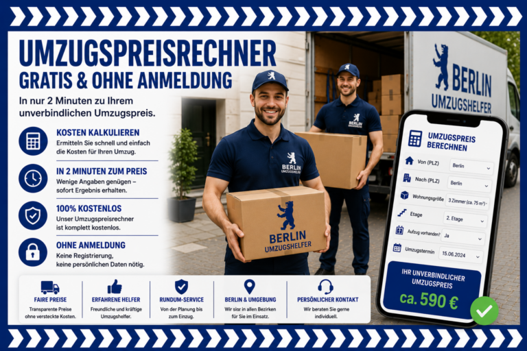 Umzugspreisrechner gratis ohne Anmeldung
